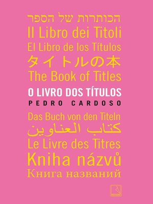 cover image of O livro dos títulos